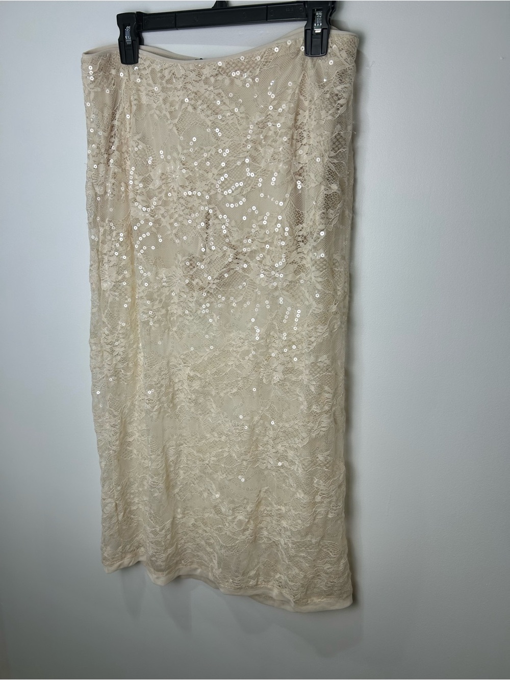 Boho Wild fable Cream Lace Midi Skirt - Picture 3 of 6